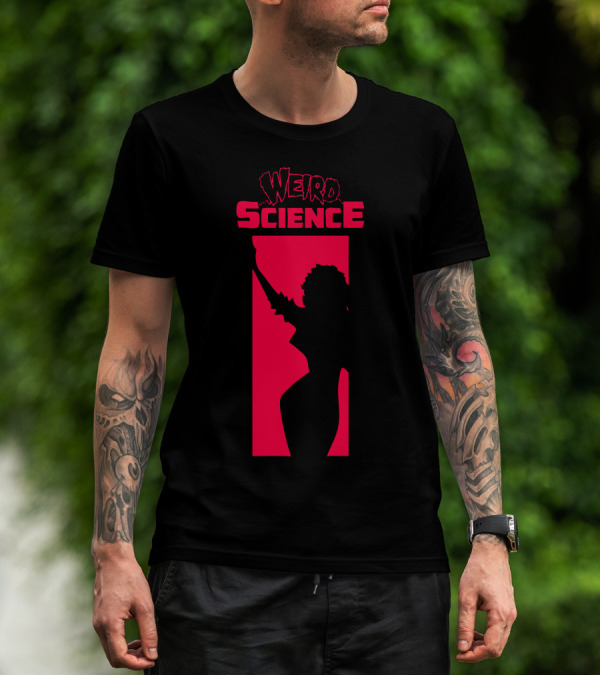Weird Science Shadow Silhouette With Raised Arm T-Shirt