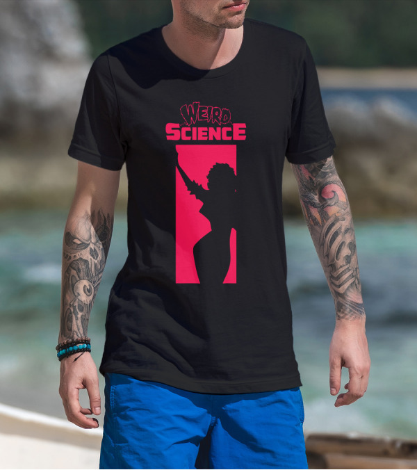 Weird Science Shadow Silhouette With Raised Arm T-Shirt