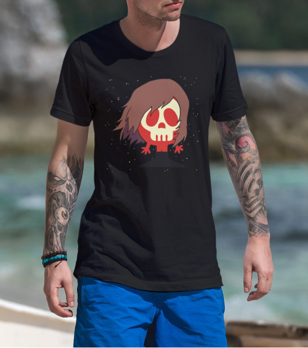 Albator Skull Head In Space With Starry Background T-Shirt