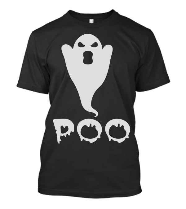 Ghostly Scream And Dripping Text Poo T-Shirt