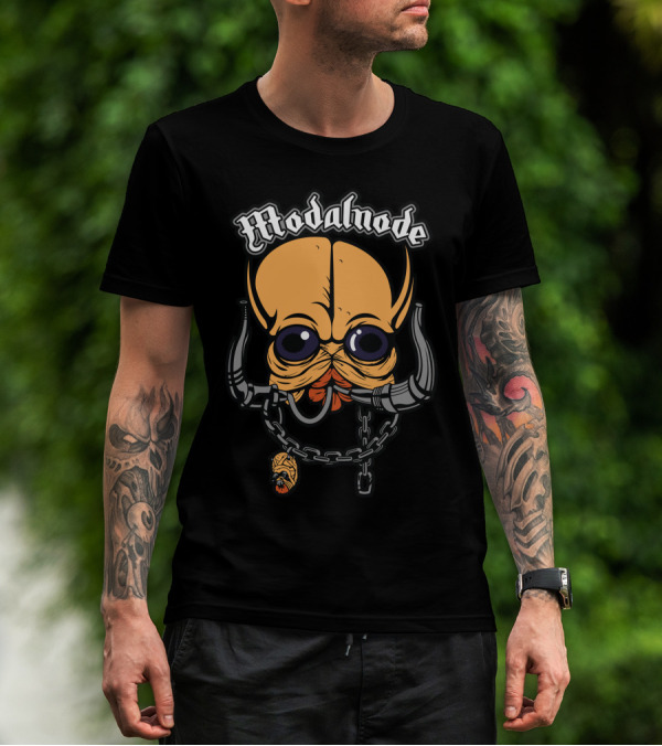 Modalnode Cartoon Creature With Chain Accessory T-Shirt