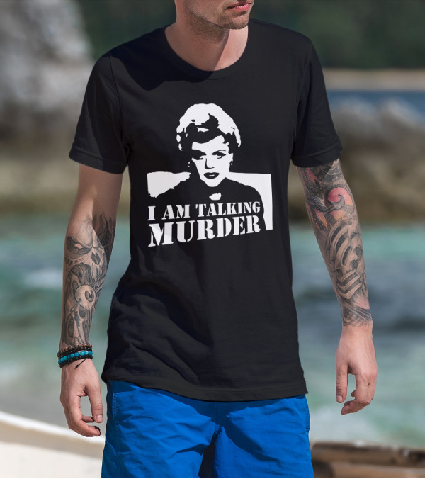 Murder She Wrote I Am Talking Murder Angela Lansbury Classic Stencil T-Shirt