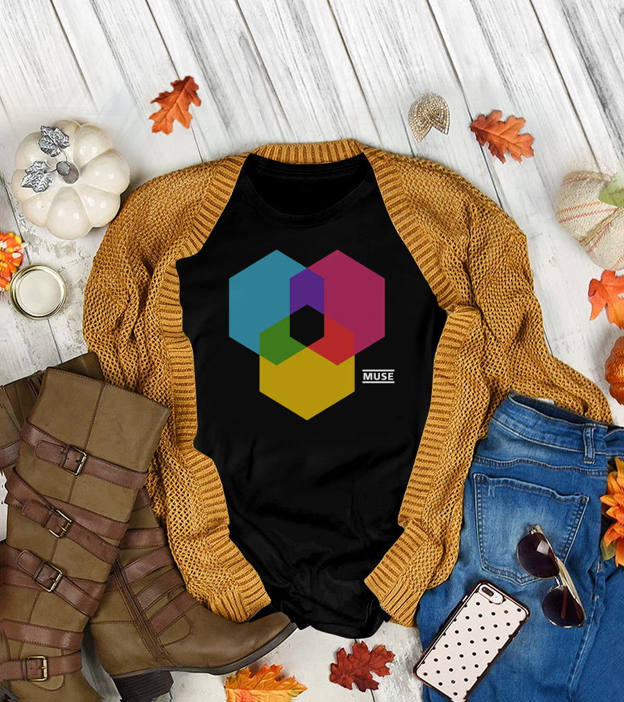 Muse Tour Hexagon Color Blocks T-Shirt