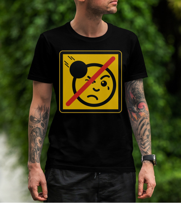 Not The Face Warning Emoji Blocked By Red Line T-Shirt