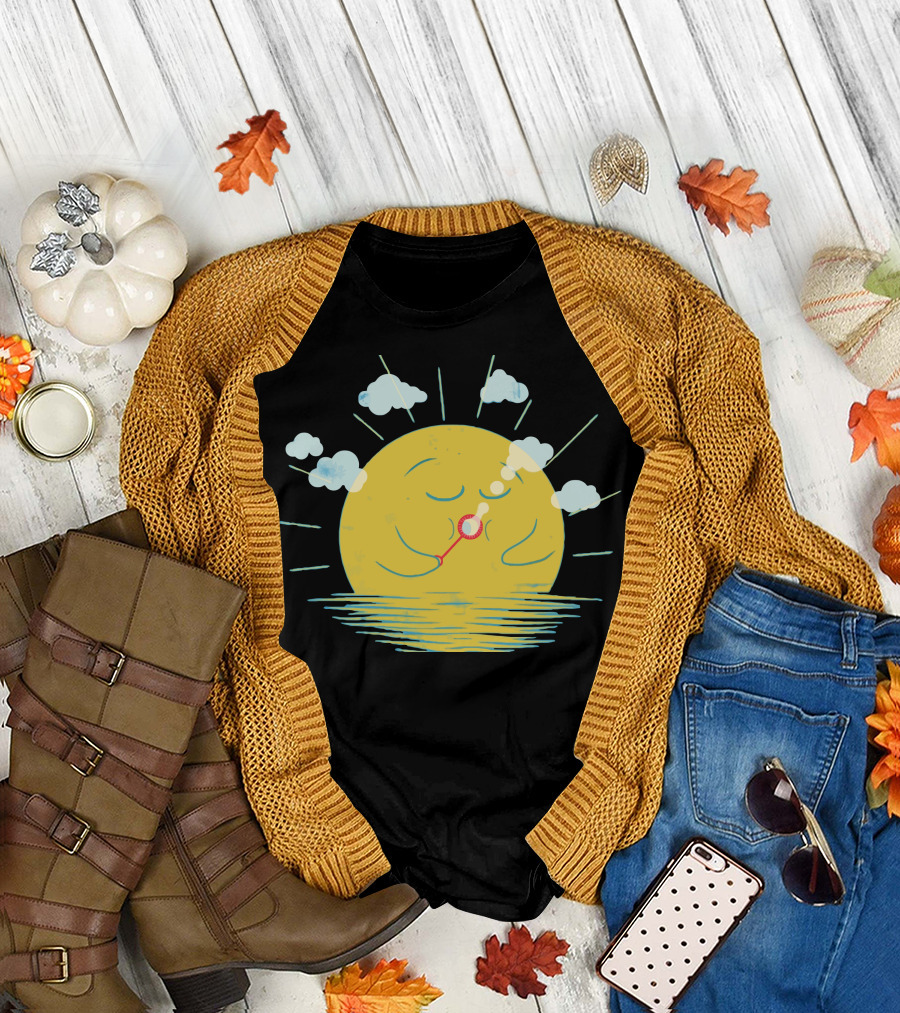 Partly Cloudy Sun Blowing Bubbles in the Sky T-Shirt