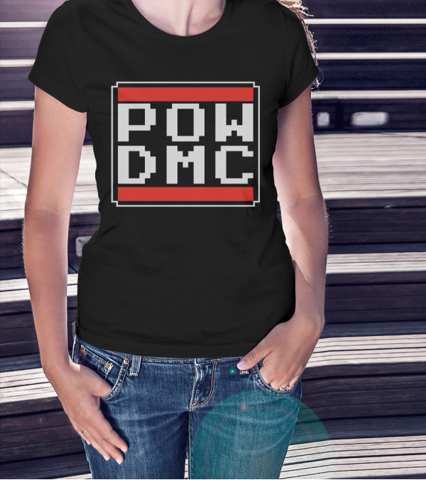 POW DMC Retro 8-Bit Style Iconic T-Shirt