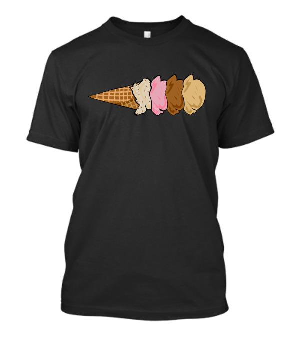 Quadruple Dip Tower Ice Cream Cone T-Shirt