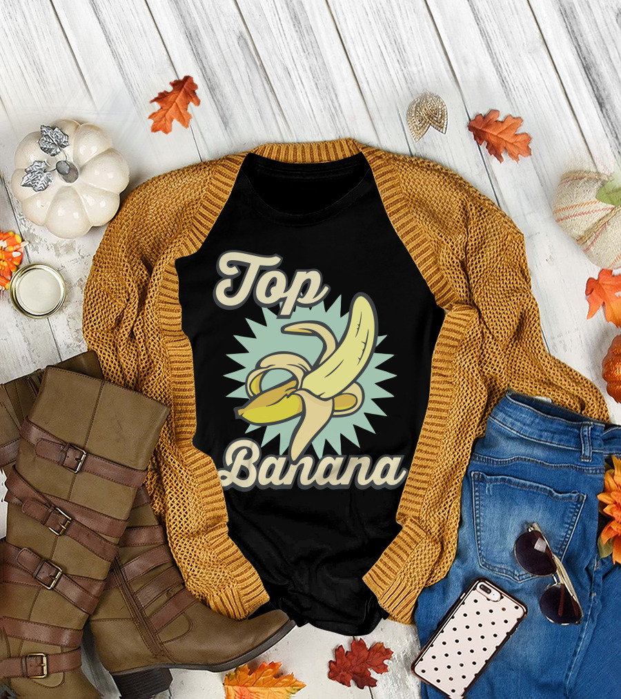 Top Banana Starburst Ripe Fruit T-Shirt