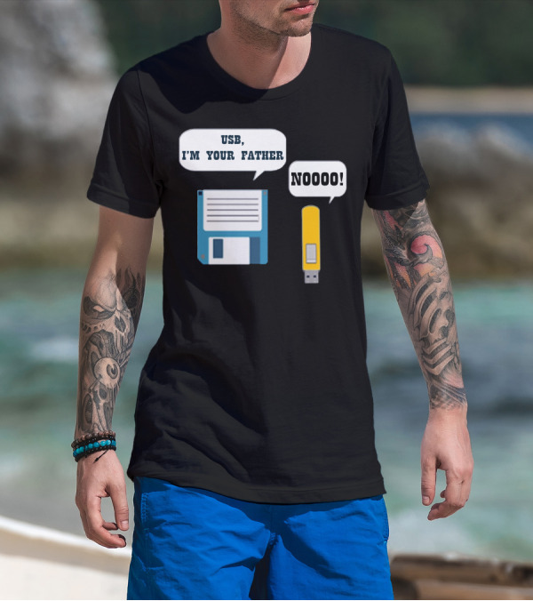 USB I'm Your Father Noooo Funny Geek Computer T-Shirt