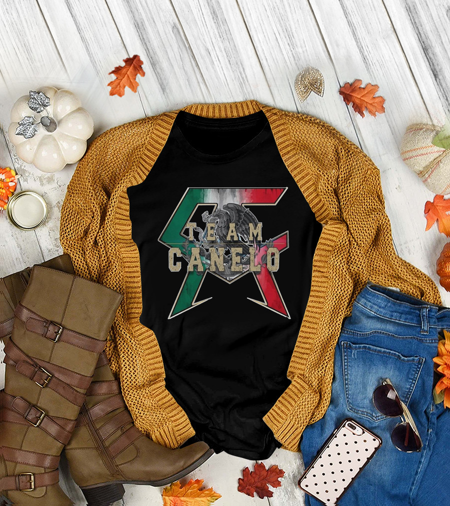 Team Canelo Mexico Flag Colors Eagle T-Shirt