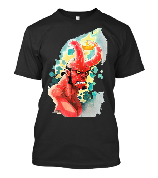 Anger Hellboy Crowned Fiery Rage T-Shirt