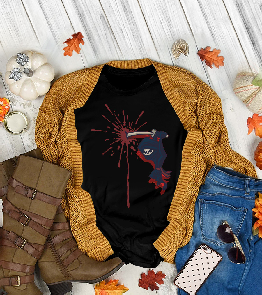 Attack Of The Tiny Ninja Sword Splash T-Shirt