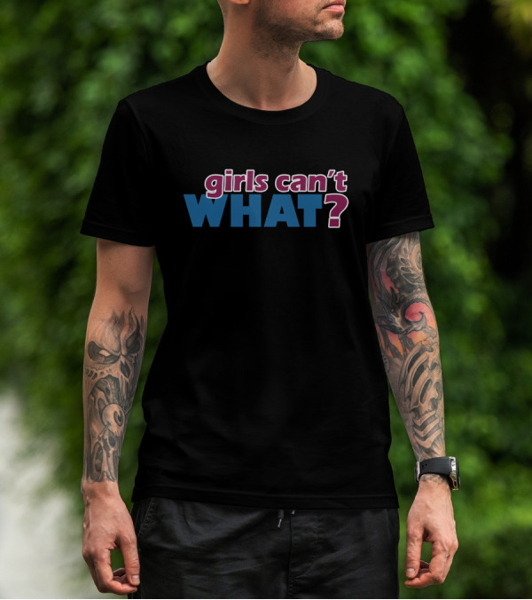 Girls Can't What Computer Geek Dark T-Shirt