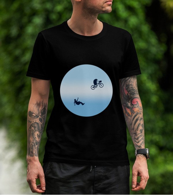 Good Bye Elliot Iconic Bicycle Silhouette Adventure T-Shirt