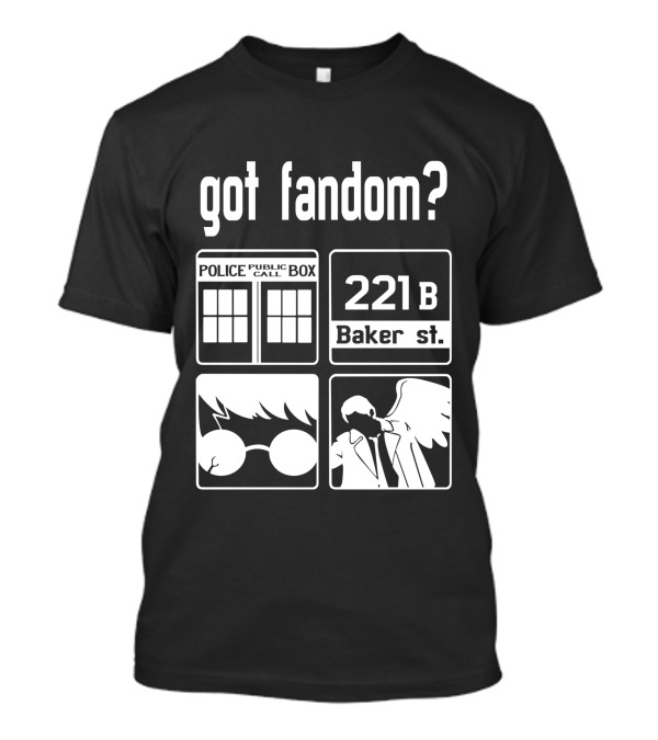 Got Fandom Police Box 221B Baker St Glasses Wings T-Shirt