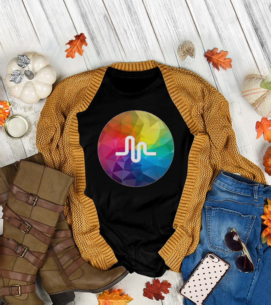 Colorful Geometric Music Wave T-Shirt