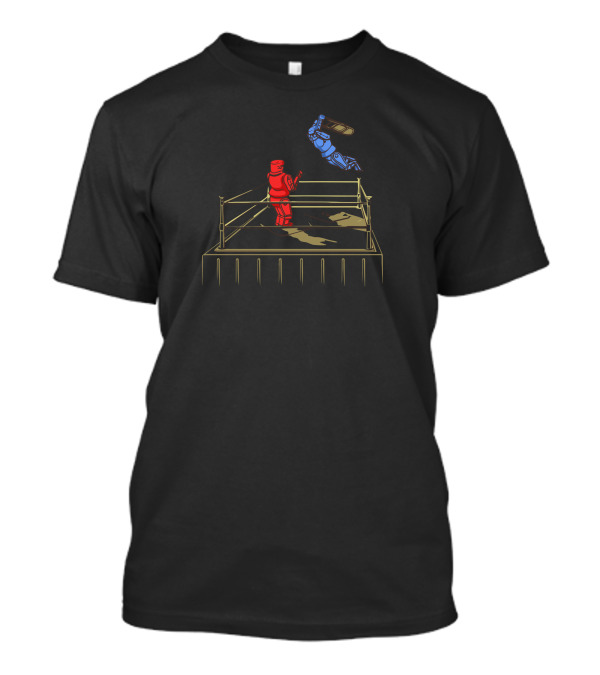 Robot Wrestling With Tiny Chair Slam In Ring T-Shirt
