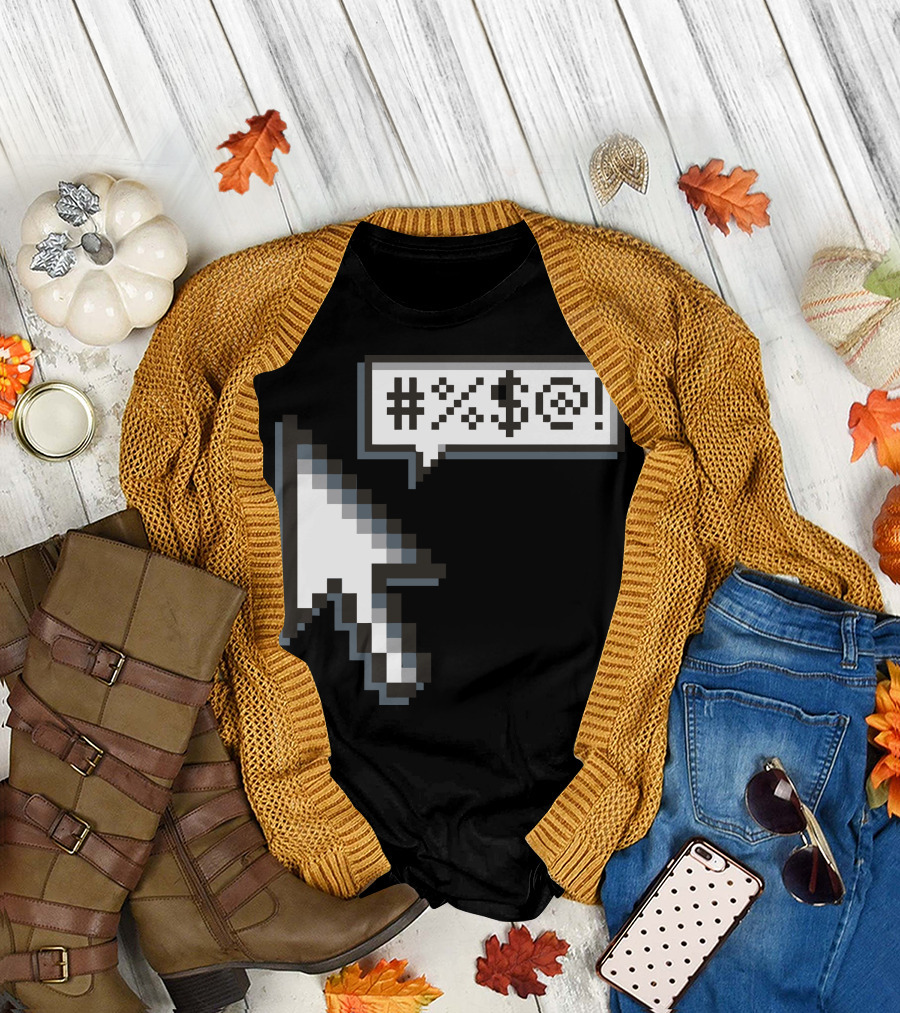 The Curser Pixelated Cursor with Speech Bubble Symbols T-Shirt