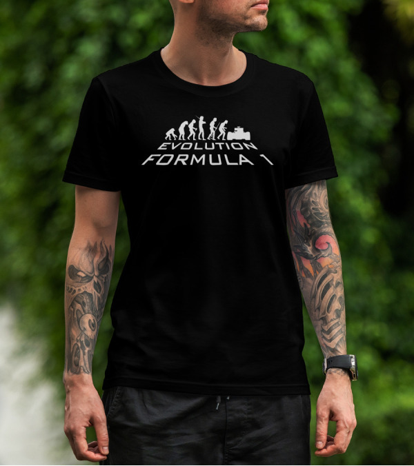 Evolution Formula 1 Racing Journey Through Time T-Shirt