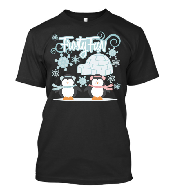 Frosty Fun Penguins Igloo Snowflakes T-Shirt