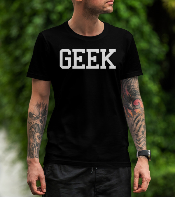 GEEK Bold College Style Print T-Shirt