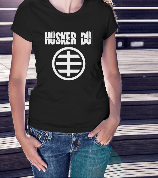 Hüsker Dü Band Logo With Double-Cross Circle T-Shirt