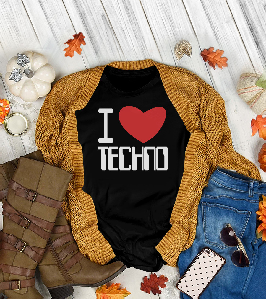 I Love Techno Club Ibiza DJ Music Rave T-Shirt