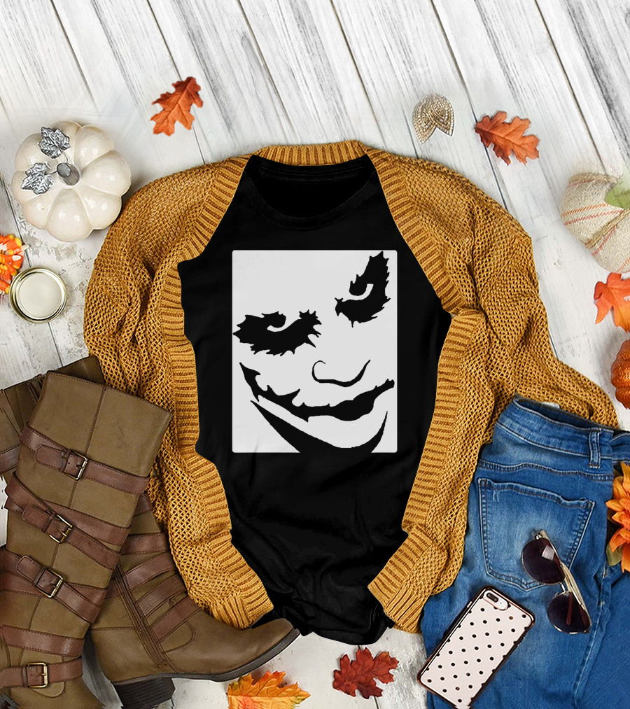 Joker Face Iconic Grinning Mask T-Shirt