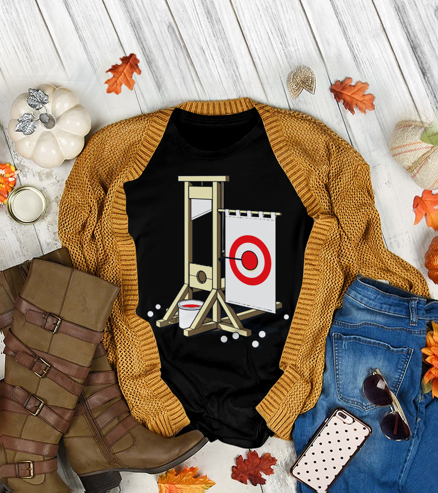 Medieval Fairground Guillotine Target Practice T-Shirt