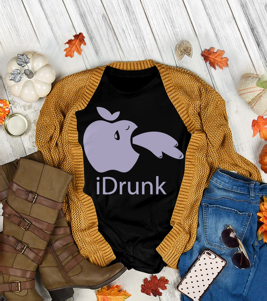 Idrunk Apple Parody with Purple Vomiting T-Shirt