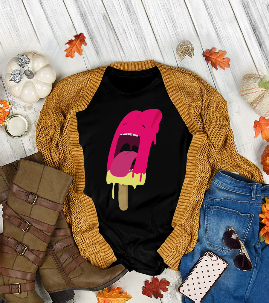 Iscream Popsicle Melting Face Scream T-Shirt
