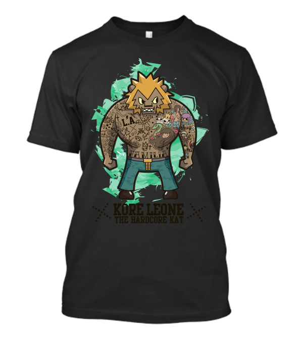 Kore Leone The Hardcore Kat L.A. Familia Tattoo Character T-Shirt