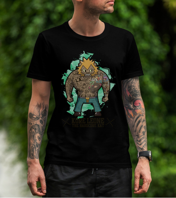 Kore Leone The Hardcore Kat L.A. Familia Tattoo Character T-Shirt