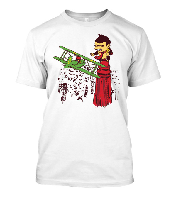 King Kong-Style Monkey Saves The Princess On Airplane T-Shirt