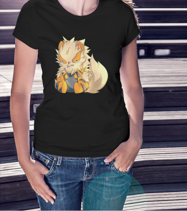 Arcanine Cute Chibi Style Pokémon Character T-Shirt