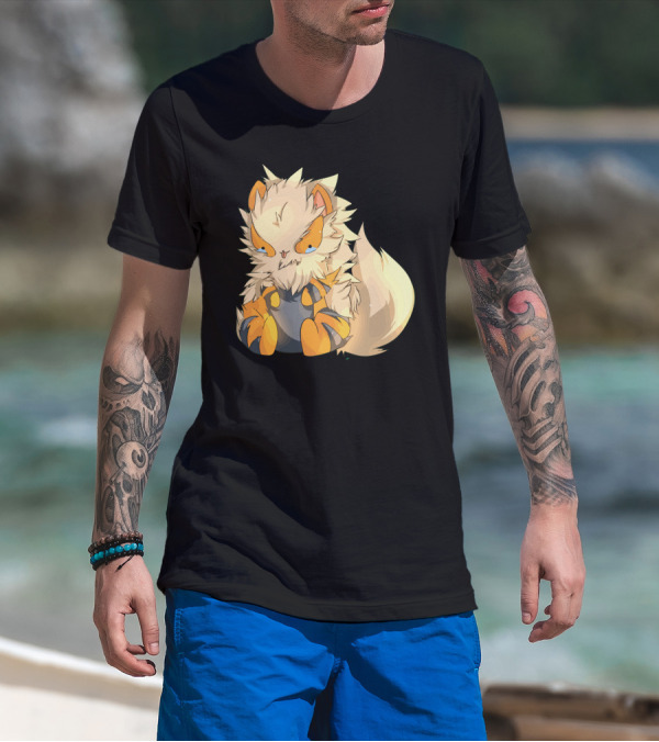 Arcanine Cute Chibi Style Pokémon Character T-Shirt