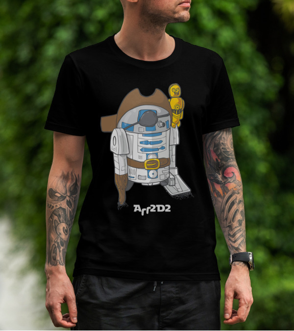 Arr2d2 Pirate Droid With C3PO Companion T-Shirt