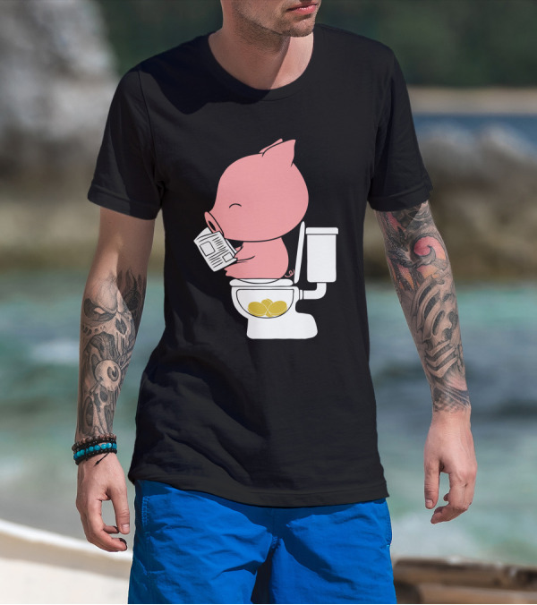 Cha Ching Piggy Bank Toilet Gold Coins T-Shirt