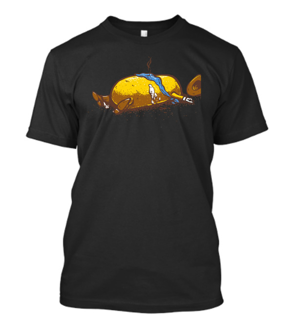 Fistful Of Cream Western Butter Stick Duel Scene T-Shirt