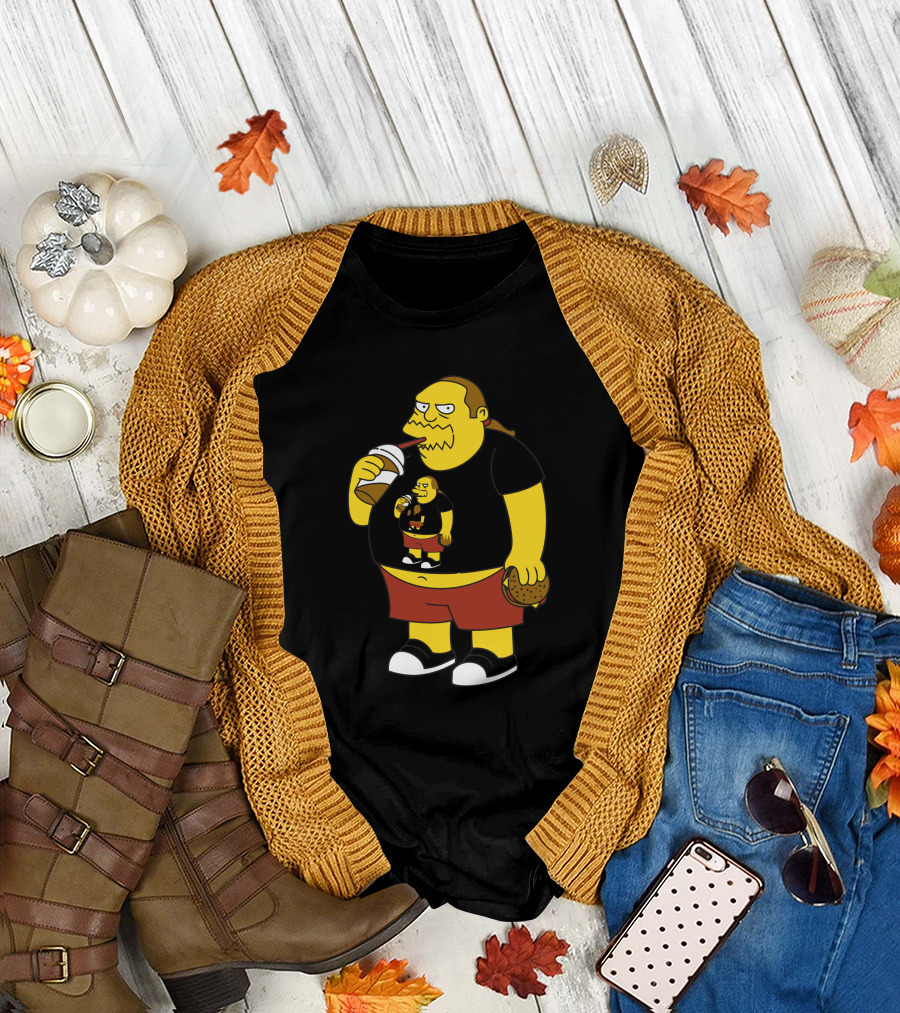 Fractal Comic Book Guy Recursion Coffee and Burger T-Shirt