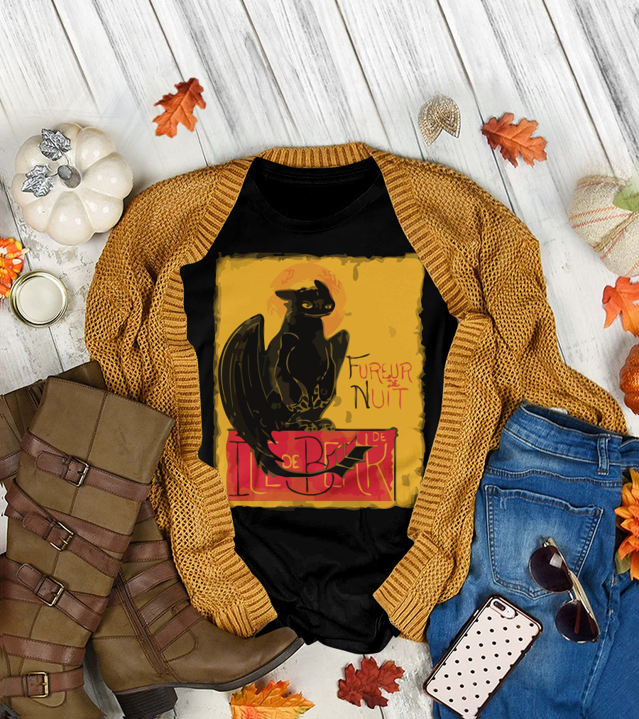 Fureur de Nuit Chat Noir T-Shirt