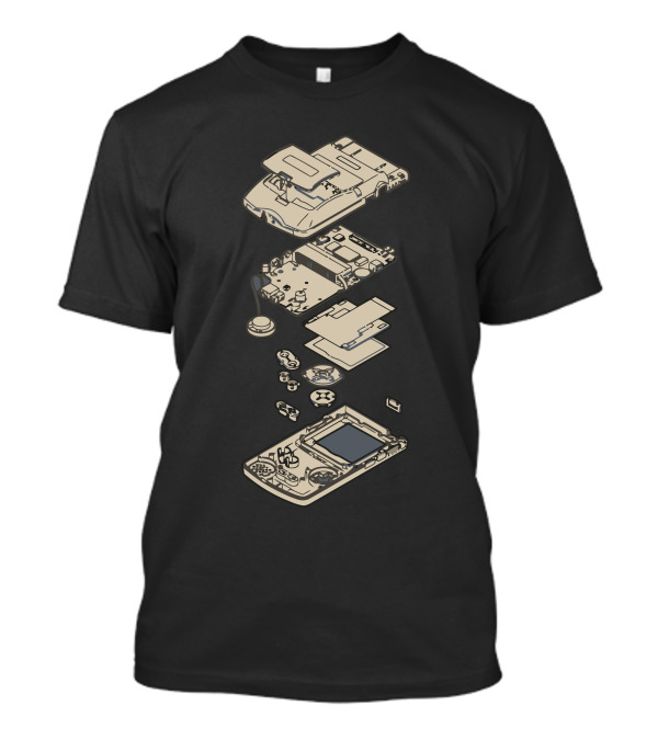 Nintendo Gameboy Exploded View Breakdown T-Shirt