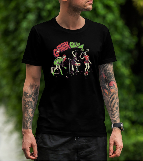 Gotham Grrlz Punk Rock Trio With Iconic Comic Villain T-Shirt