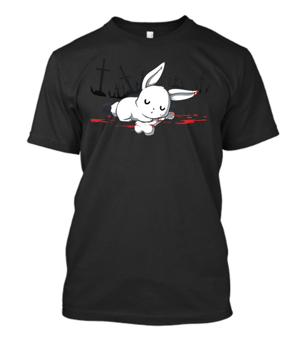 Harmless Little Bunny Sleeping In A Bloodstained Graveyard T-Shirt