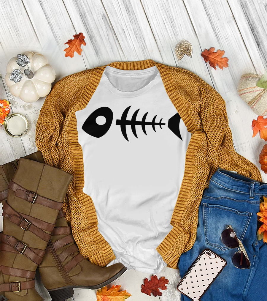 I Beeo Fish Skeleton T-Shirt