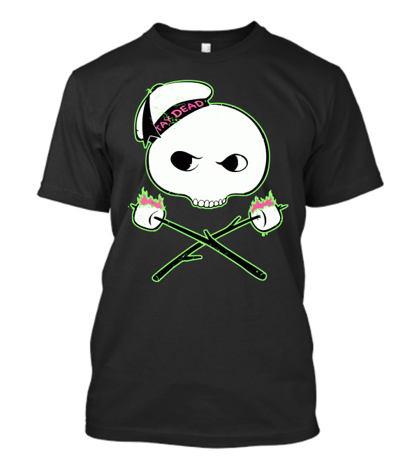 Jolly Puft Stay Dead Skull And Flaming Marshmallows T-Shirt