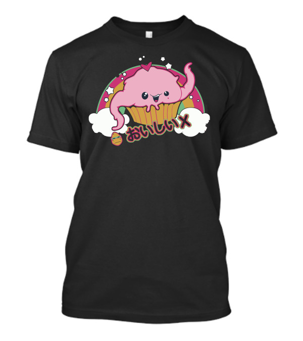 Krangcakes Pink Monster Cupcake With Stars And Clouds T-Shirt