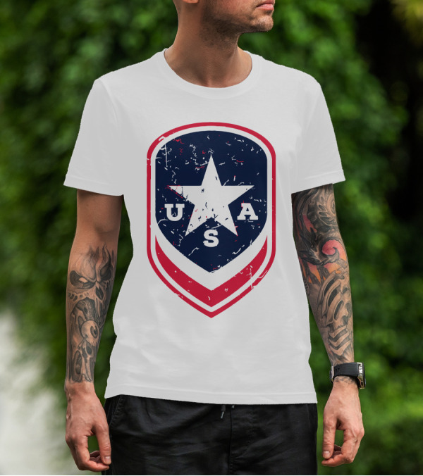 USA Shield With Star T-Shirt