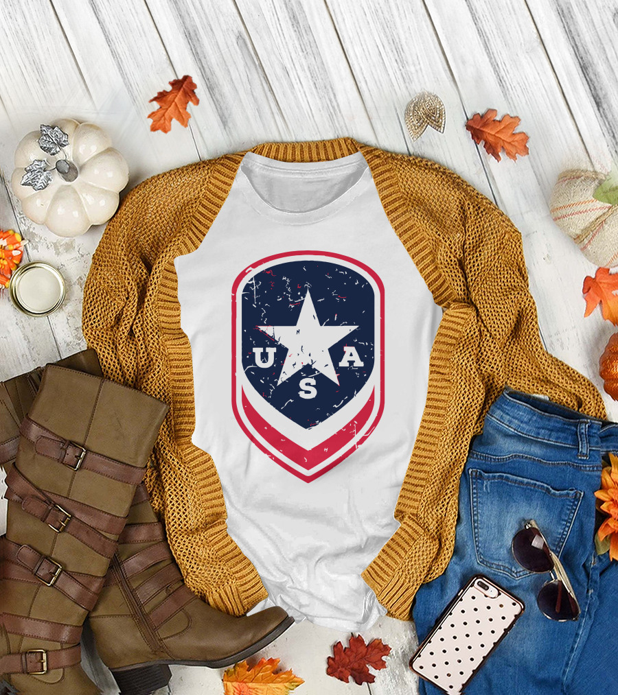 USA Shield with Star T-Shirt