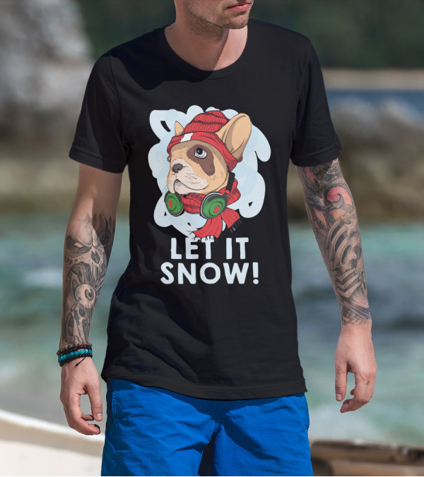 LET IT SNOW French Bulldog Winter T-Shirt